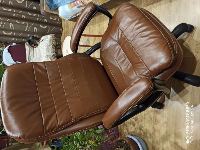 Фотография покупателя товара Кресло офисное BRABIX Trend EX-568, экокожа, коричневое