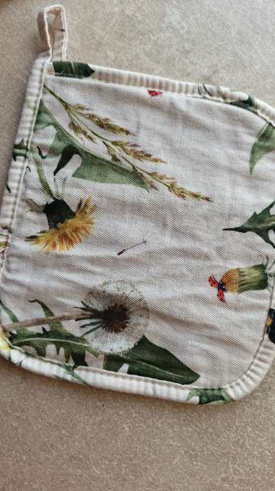 Фотография покупателя товара Прихватка «Этель. Одуванчики», 19×19 см, 100% хлопок, саржа 178 г/м² - Фото 3