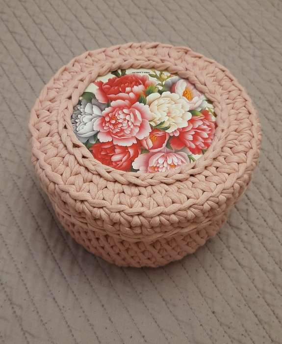 Фотография покупателя товара Донышки для вязания 2 в 1 «Пионы», круг 15 см, хдф 3 мм - Фото 1