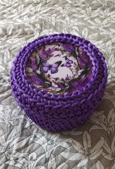 Фотография покупателя товара Донышки для вязания 2 в 1 «Весенняя нежность», круг 15 см, хдф 3 мм - Фото 1