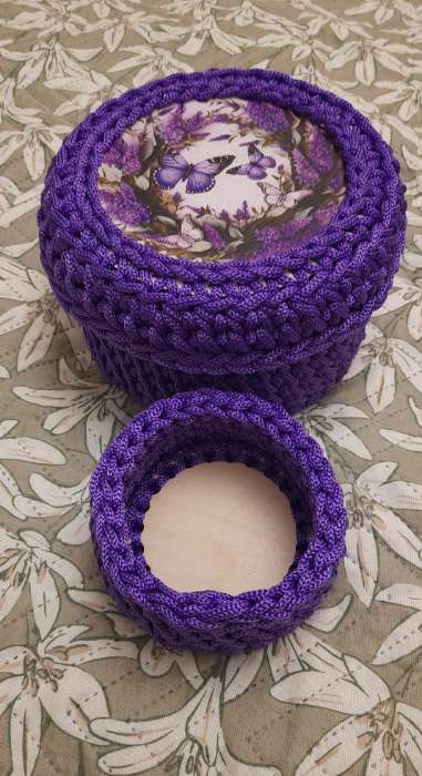 Фотография покупателя товара Донышки для вязания 2 в 1 «Весенняя нежность», круг 15 см, хдф 3 мм - Фото 3