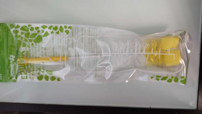 Фотография покупателя товара Ёршик для бутылочек, с губкой, цвета МИКС
