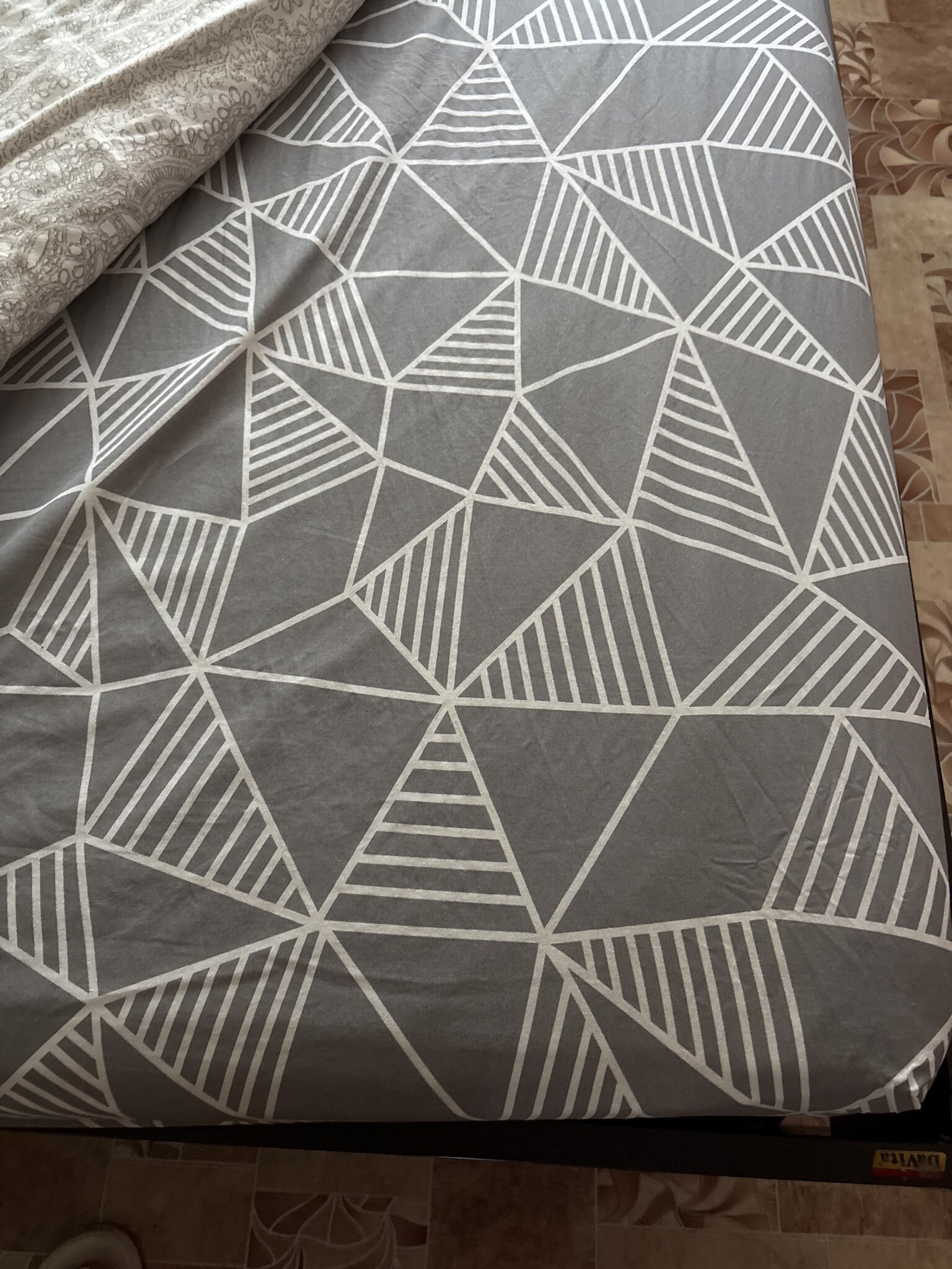 Фотография покупателя товара Простыня на резинке 2-спальная «Этель. Калейдоскоп (вид 1)», 180×200+25 см, поплин - Фото 1