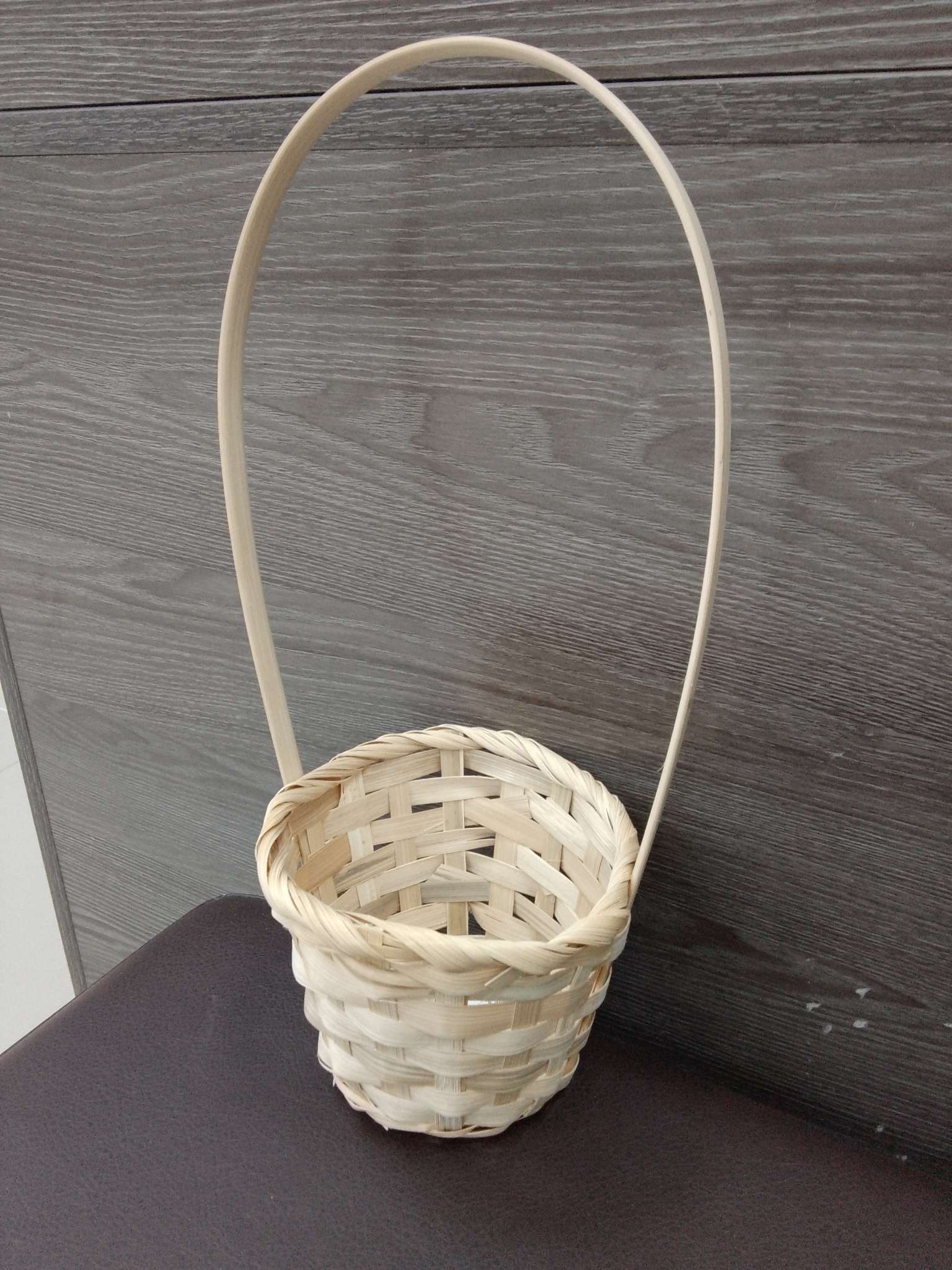 Фотография покупателя товара Корзина плетёная, 13×13×9.5 см, ручка h=21 см, бамбук, зелёная, Greengo - Фото 2