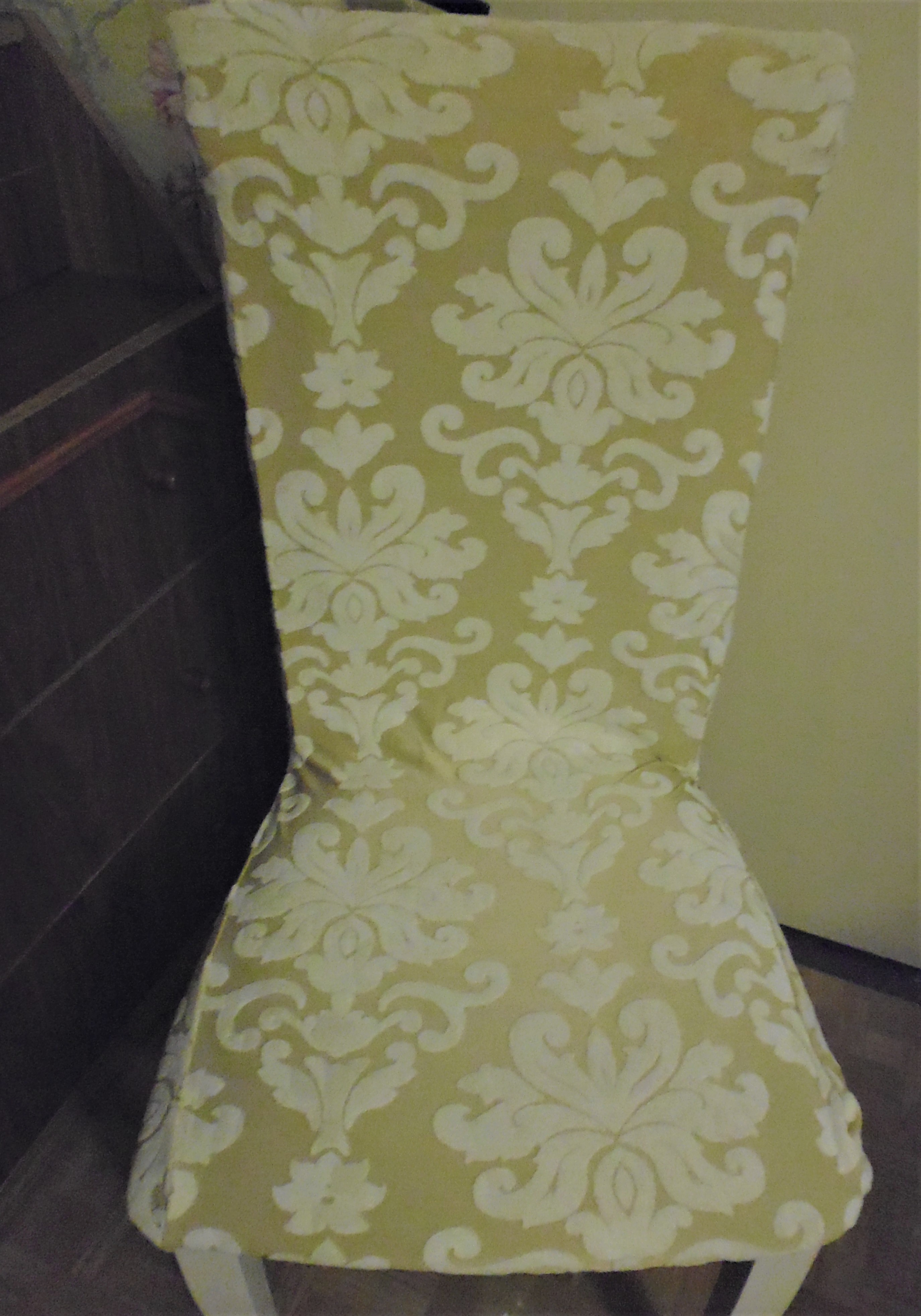 Фотография покупателя товара Чехол на стул трикотаж жаккард, цвет бежевый, 100% полиэстер - Фото 2