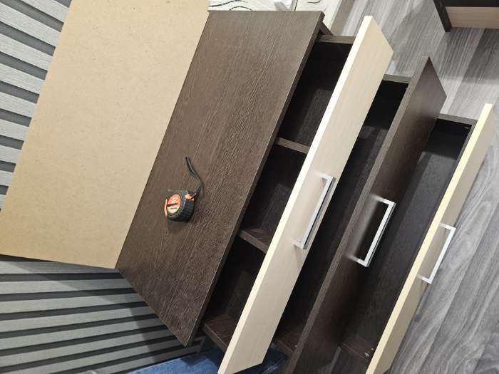 Фотография покупателя товара Спальный гарнитур «Леси», комплект 4 предметов, цвет венге/дуб молочный - Фото 2