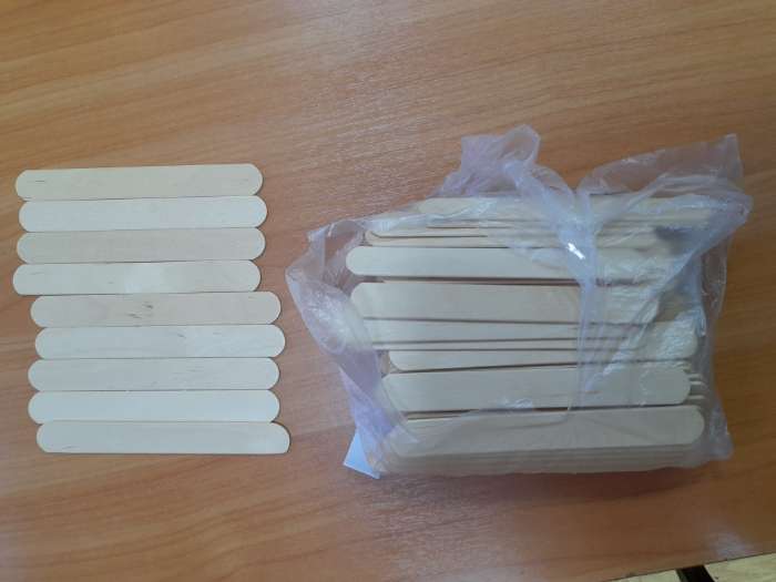 Фотография покупателя товара Шпатель для депиляции, деревянный, 11,4 × 1 см - Фото 2