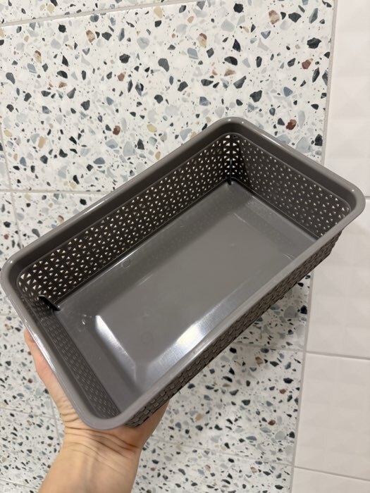 Фотография покупателя товара Корзинка универсальная Wenge, 2.25 л, 25.7×15.8×8 см, серая - Фото 2