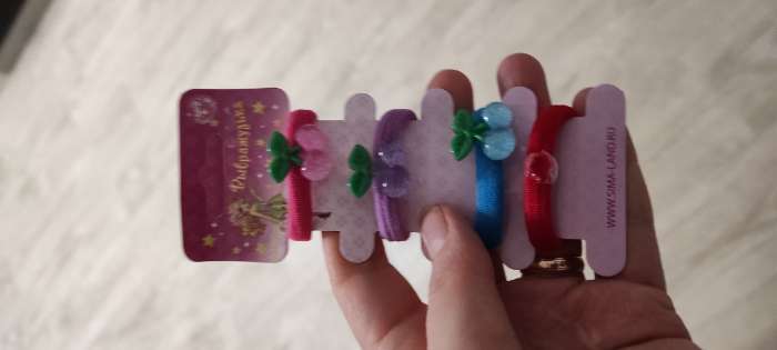 Фотография покупателя товара Резинка для волос "Baby" (набор 4 шт) ягодки, микс - Фото 2