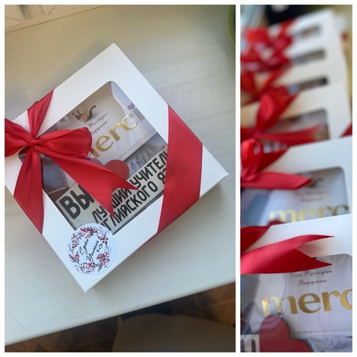 Фотография покупателя товара Коробка складная, с окном крафт, 20×20×4 см - Фото 7