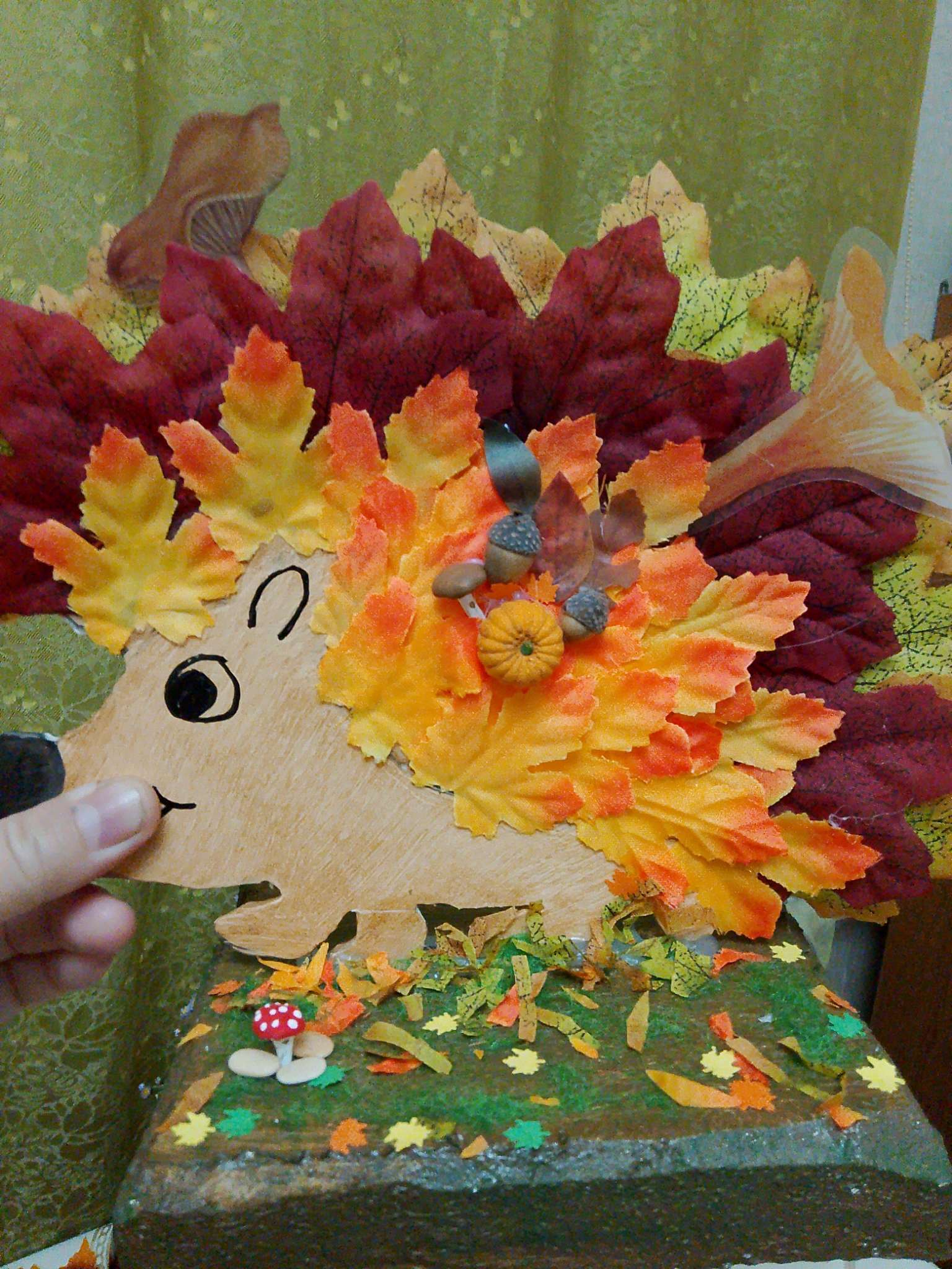 Фотография покупателя товара Декор «Осенний лист», набор 100 шт., жёлто-оранжевый цвет - Фото 1