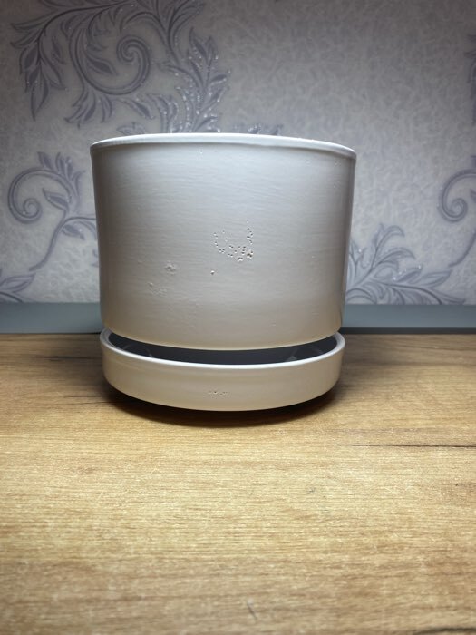 Фотография покупателя товара Горшок для цветов «Афродита», керамический, с поддоном, 3.4 л, коричневый/тёмное золото - Фото 3