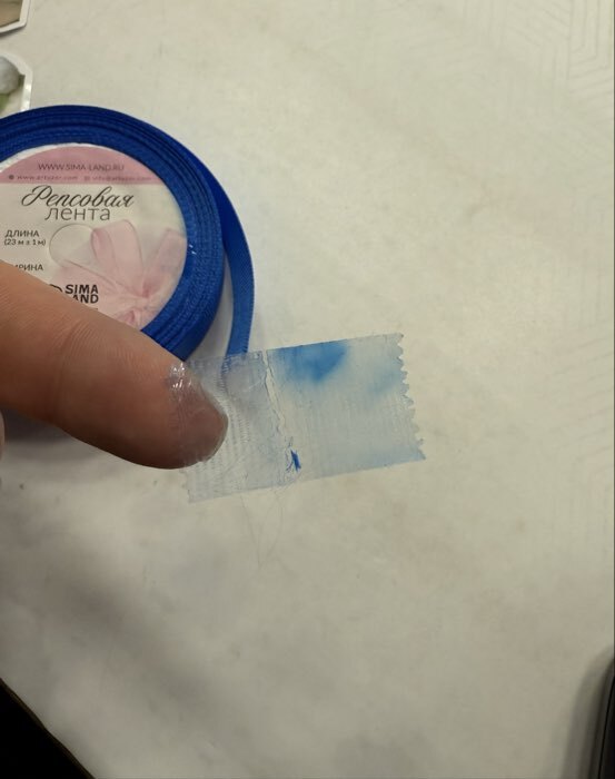 Фотография покупателя товара Лента репсовая, 25 мм, 23±1 м, синяя №40 - Фото 12