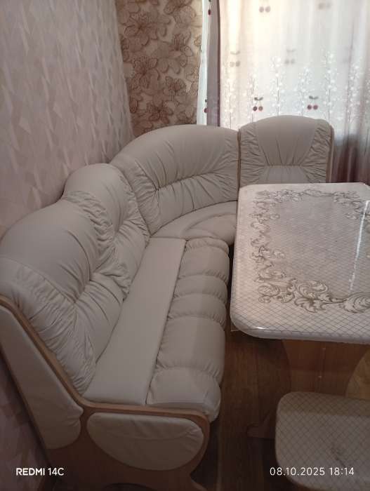 Фотография покупателя товара УЦЕНКА Кухонный уголок КУ- 9, категория 1, 1230/1740 х700х940, Ясень шимо светлый/Белый - Фото 1