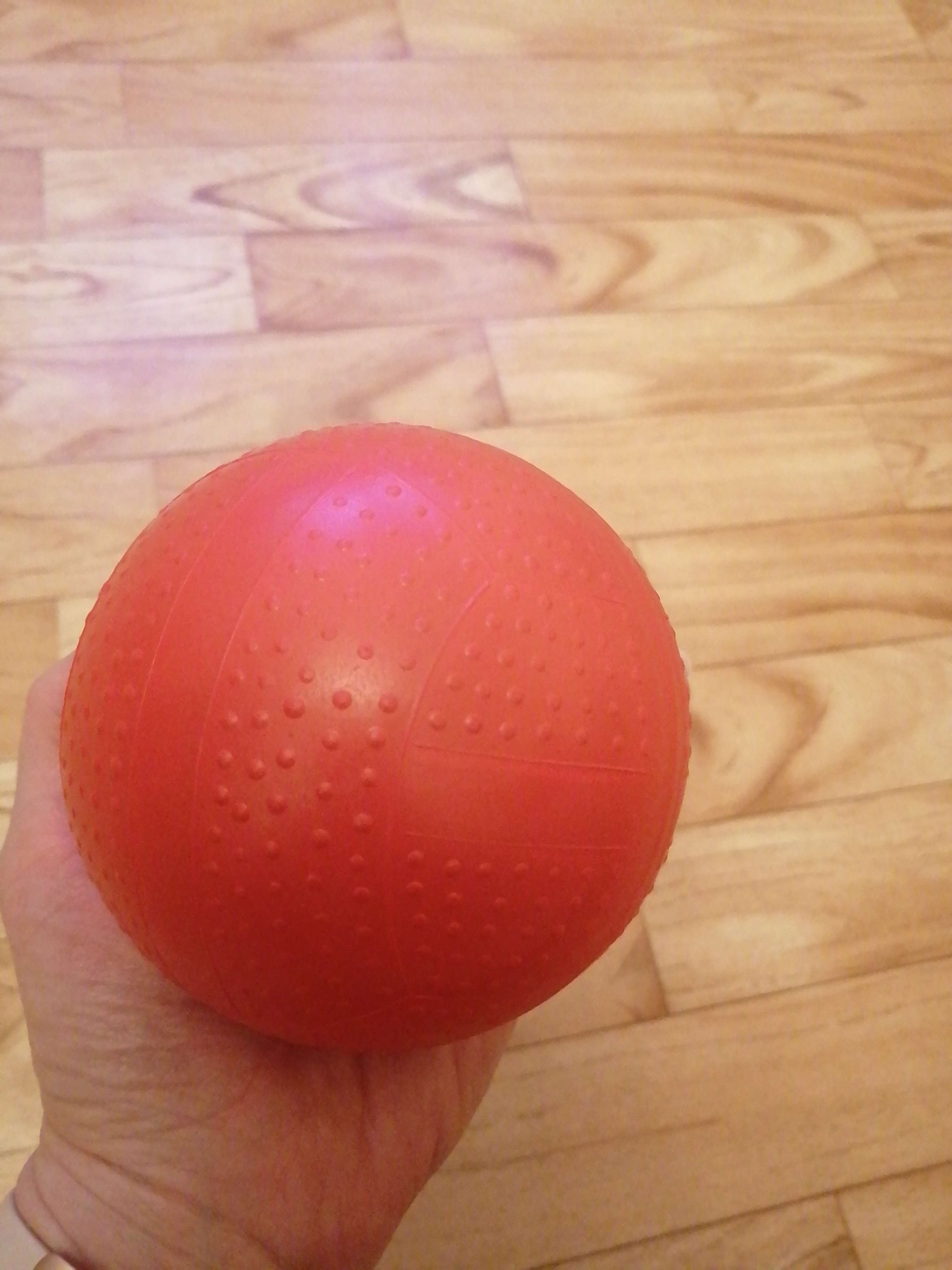 Фотография покупателя товара Мяч фактурный, диаметр 10 см, цвета МИКС - Фото 1