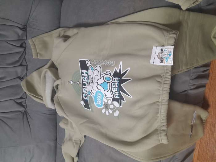 Фотография покупателя товара Толстовка (худи) детская MINAKU: CRUSH, чёрная, рост 134 см - Фото 3