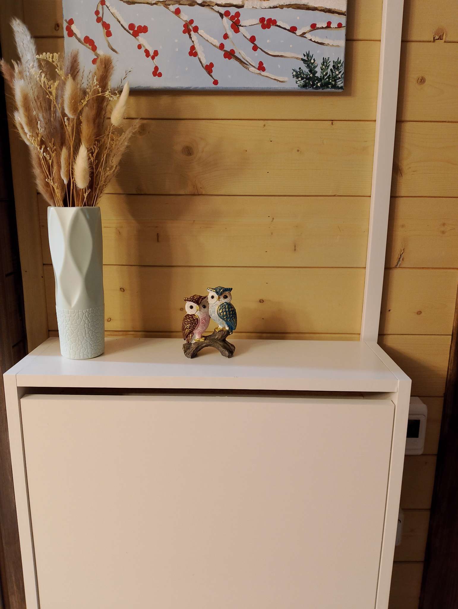 Фотография покупателя товара Фигурка полистоун «Пара цветных филинов», 3.5×8×10 см - Фото 1