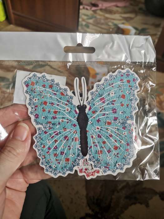 Фотография покупателя товара Набор наклеек для декора «Арт Узор. Бабочки. Цветочки. Ситец», картон, 12 шт., h=4-10 см - Фото 1