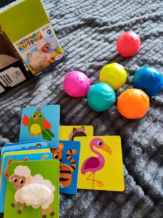 Фотография покупателя товара Развивающий набор «Тактильные карточки» - Фото 1