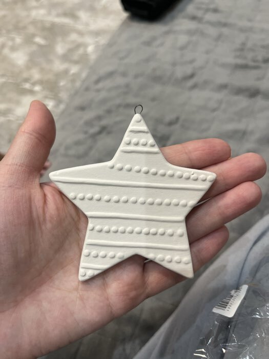 Фотография покупателя товара Ёлочная игрушка под роспись «Ангелочек», с подвесом, кисть - Фото 2