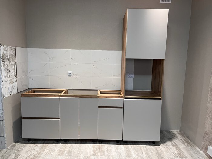 Фотография покупателя товара Шкаф напольный «Ника», с 2 ящиками, 600×477×816 мм, цвет бежевый софт МДФ/дуб вотан