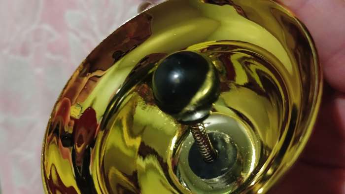 Фотография покупателя товара Колокольчик металлический школьный, 13.5×7.5 см - Фото 3