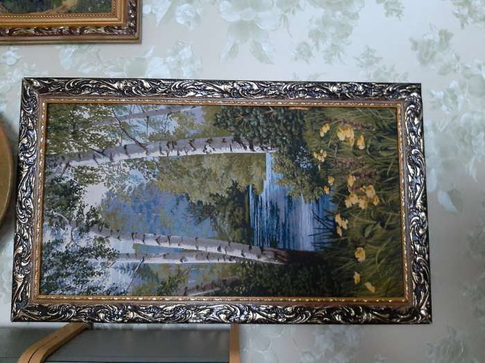 Фотография покупателя товара Рама для картин (зеркал) 50 х 70 х 4 см, дерево "Версаль", золотая