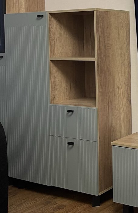 Фотография покупателя товара Шкаф прямой «Олива ШК – 16», 902×374×1358 мм, цвет дуб каньон/шарли бриз MF11 - Фото 2