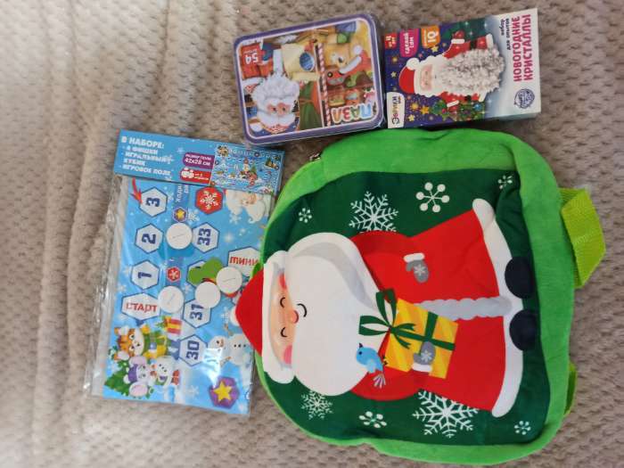 Фотография покупателя товара Новогодний детский рюкзак «Дедушка Мороз», 24×24см, на новый год - Фото 1