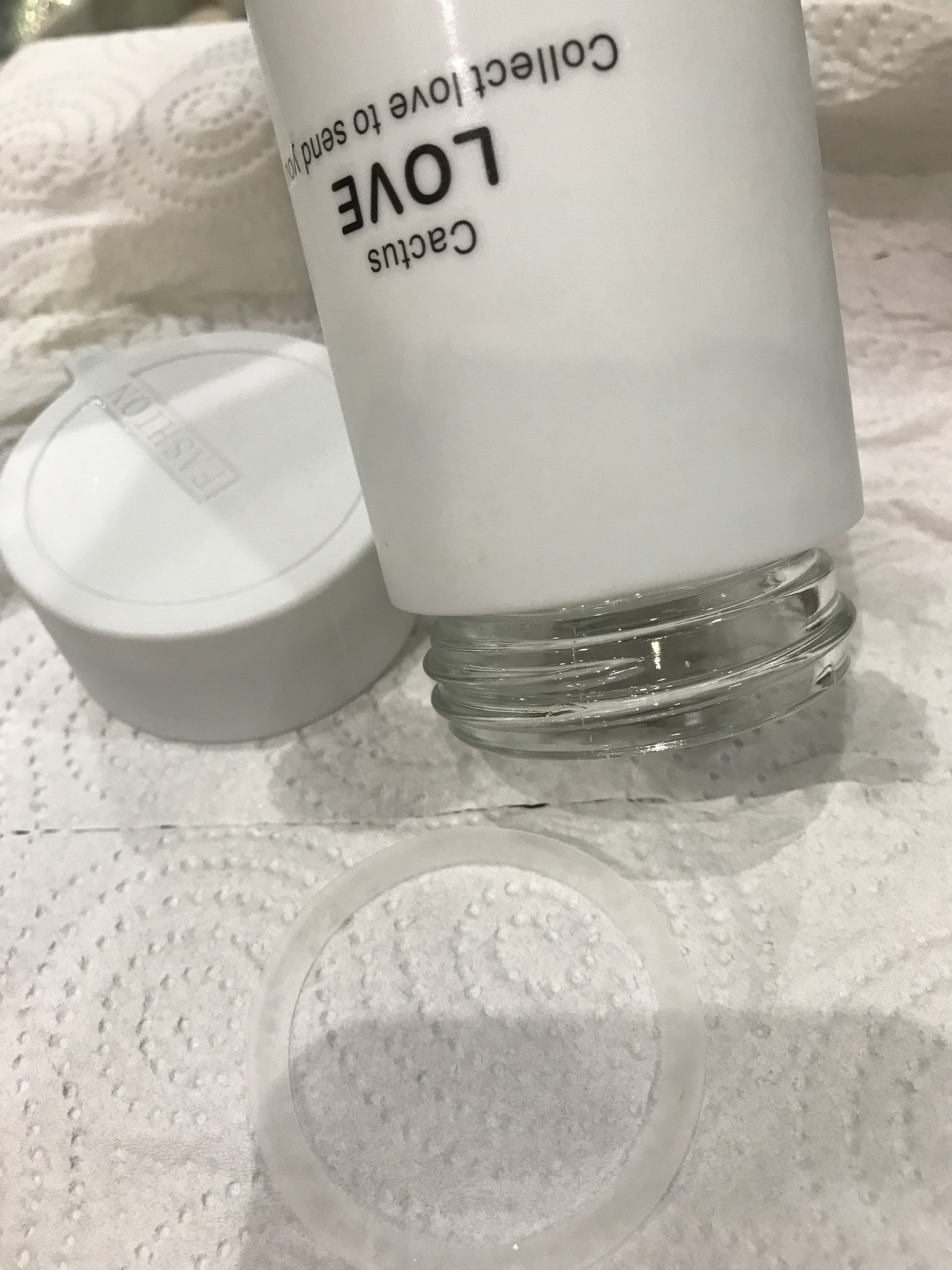 Фотография покупателя товара Бутылка для воды стеклянная «Кактус», 420 мл, h=19,5 см, цвет и рисунок МИКС - Фото 2