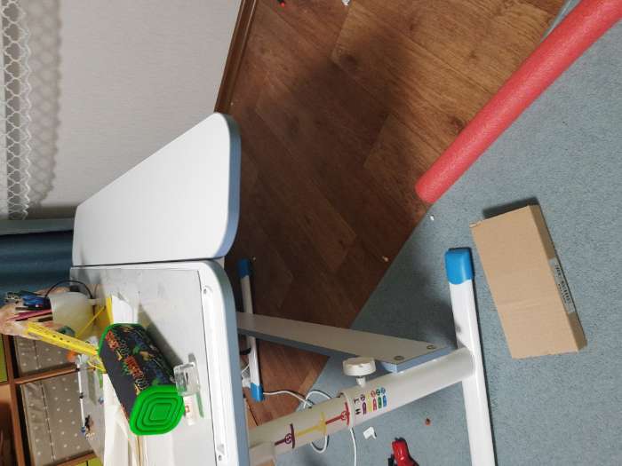 Фотография покупателя товара Приставка задняя для растущей парты - трансформера Polini kids City D2, 1200×200 мм, цвет белый/синий - Фото 1