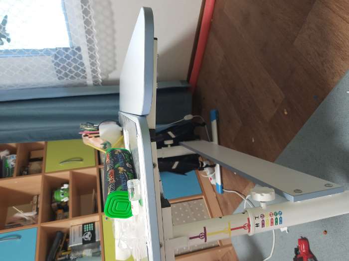 Фотография покупателя товара Приставка задняя для растущей парты - трансформера Polini kids City D2, 1200×200 мм, цвет белый/синий - Фото 2