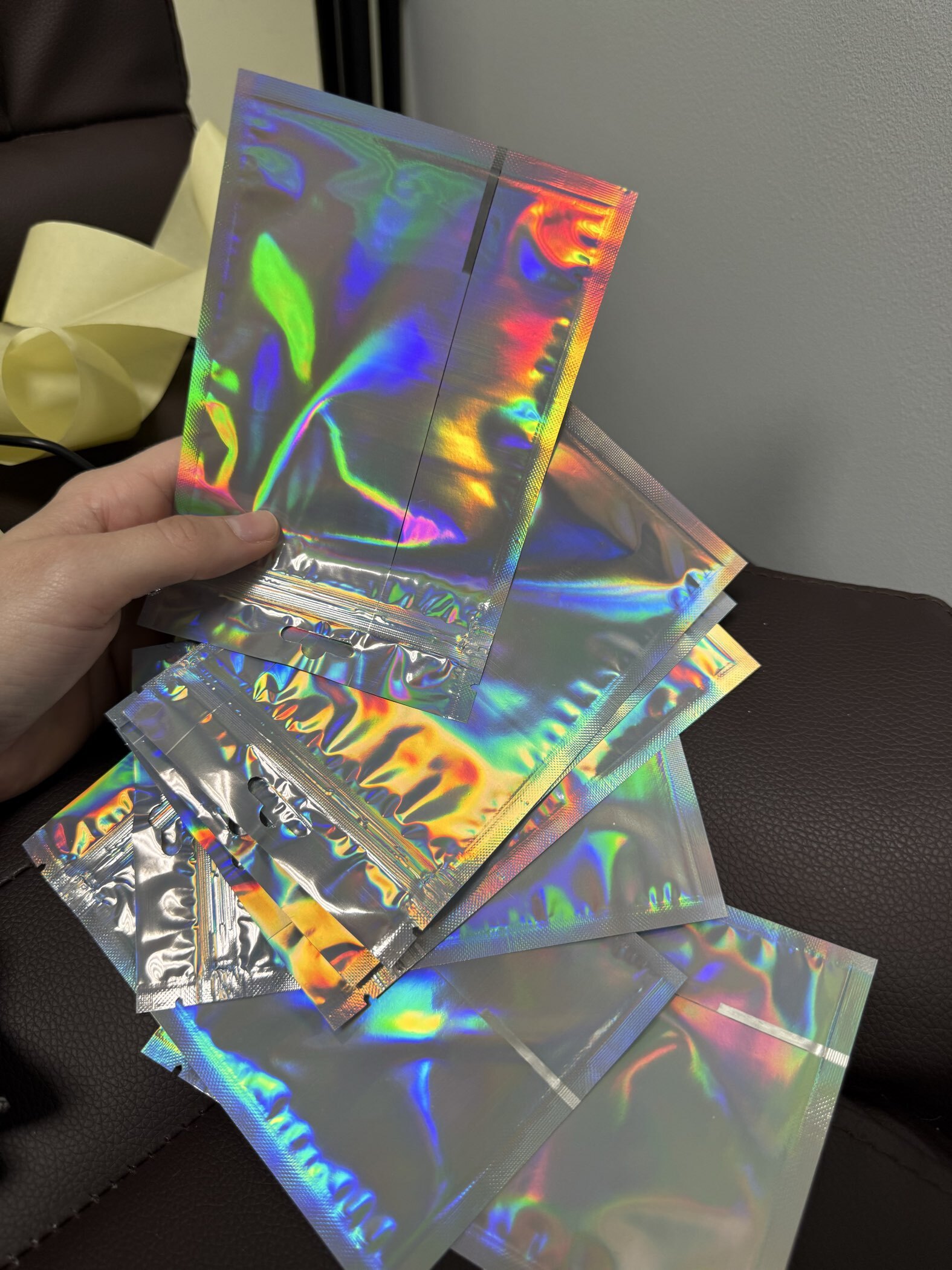 Фотография покупателя товара Пакет Zip - lock ПЭТ, иридисцентный, плоский, еврослот 10×15 см - Фото 3