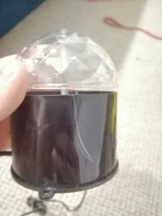 Фотография покупателя товара Световой прибор «Хрустальный шар» 7.5 см, свечение RGB, 220 В, чёрный - Фото 21