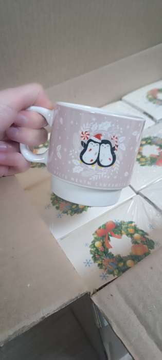 Фотография покупателя товара Подарочный набор новогодний «Счастливых моментов»: кружка 350 мл., шоколадная бомбочка с маршмеллоу 35 г - Фото 1