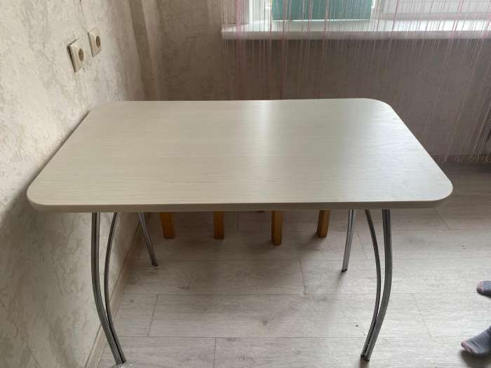 Фотография покупателя товара Стол обеденный LAKSI, 1000×590×750 мм, цвет дуб беленый - Фото 1