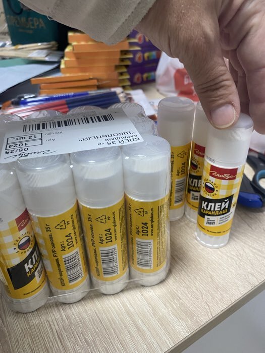 Фотография покупателя товара Клей-карандаш, PVA GLOBUS, 35 г - Фото 1