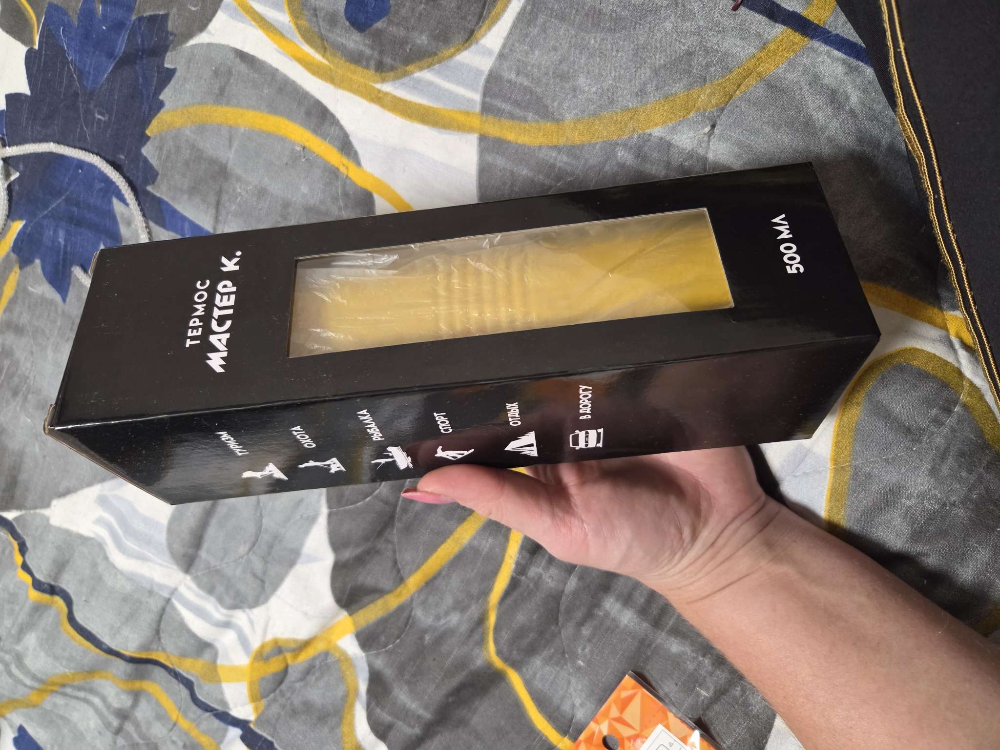 Фотография покупателя товара Термос Мастер К Space, 500 мл, с кружкой, сохраняет тепло 8 ч, нержавеющая сталь, красный - Фото 4