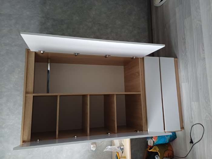 Фотография покупателя товара Шкаф двухстворчатый для одежды «Челси», с ящиками, 902×514×1796 мм, цвет белый глянец/дуб сонома - Фото 1