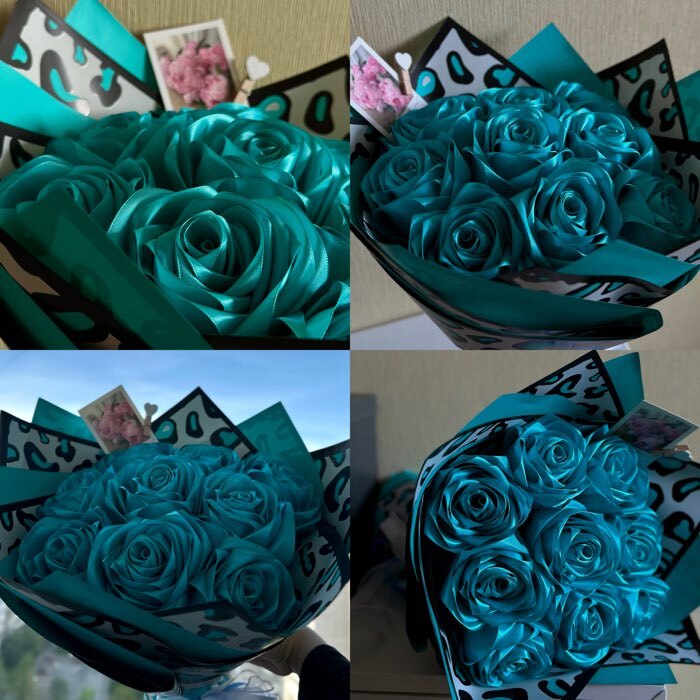 Фотография покупателя товара Лента атласная, 20 мм, 23±1 м, голубая №47 - Фото 1