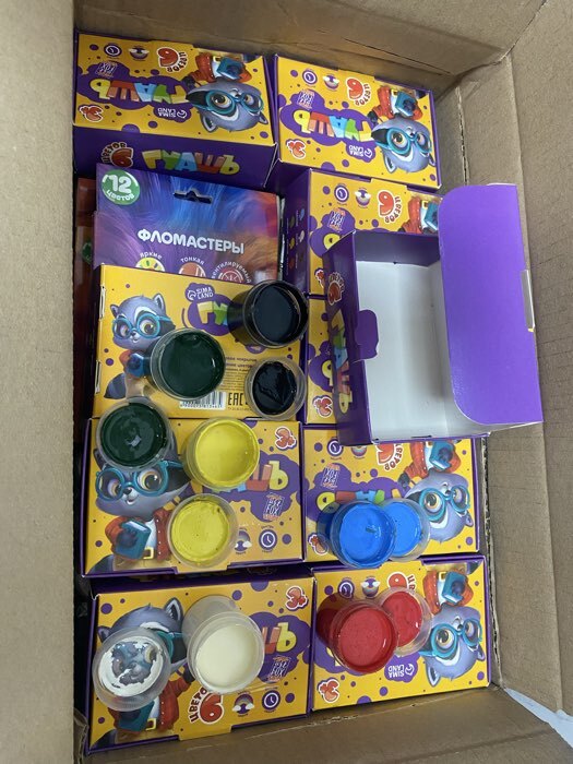 Фотография покупателя товара Гуашь 6 цветов 20 мл художественная - Фото 6