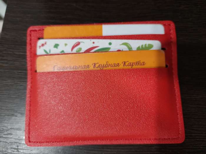 Фотография покупателя товара Картхолдер, на 6 карт, отделение для купюр, красный - Фото 1