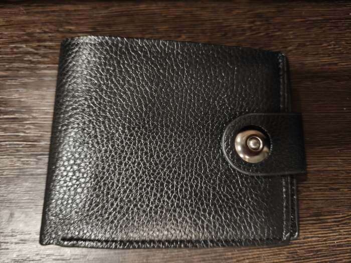 Фотография покупателя товара Портмоне мужское на магните, отдел для купюр, для карт, флотер, коричневое - Фото 1