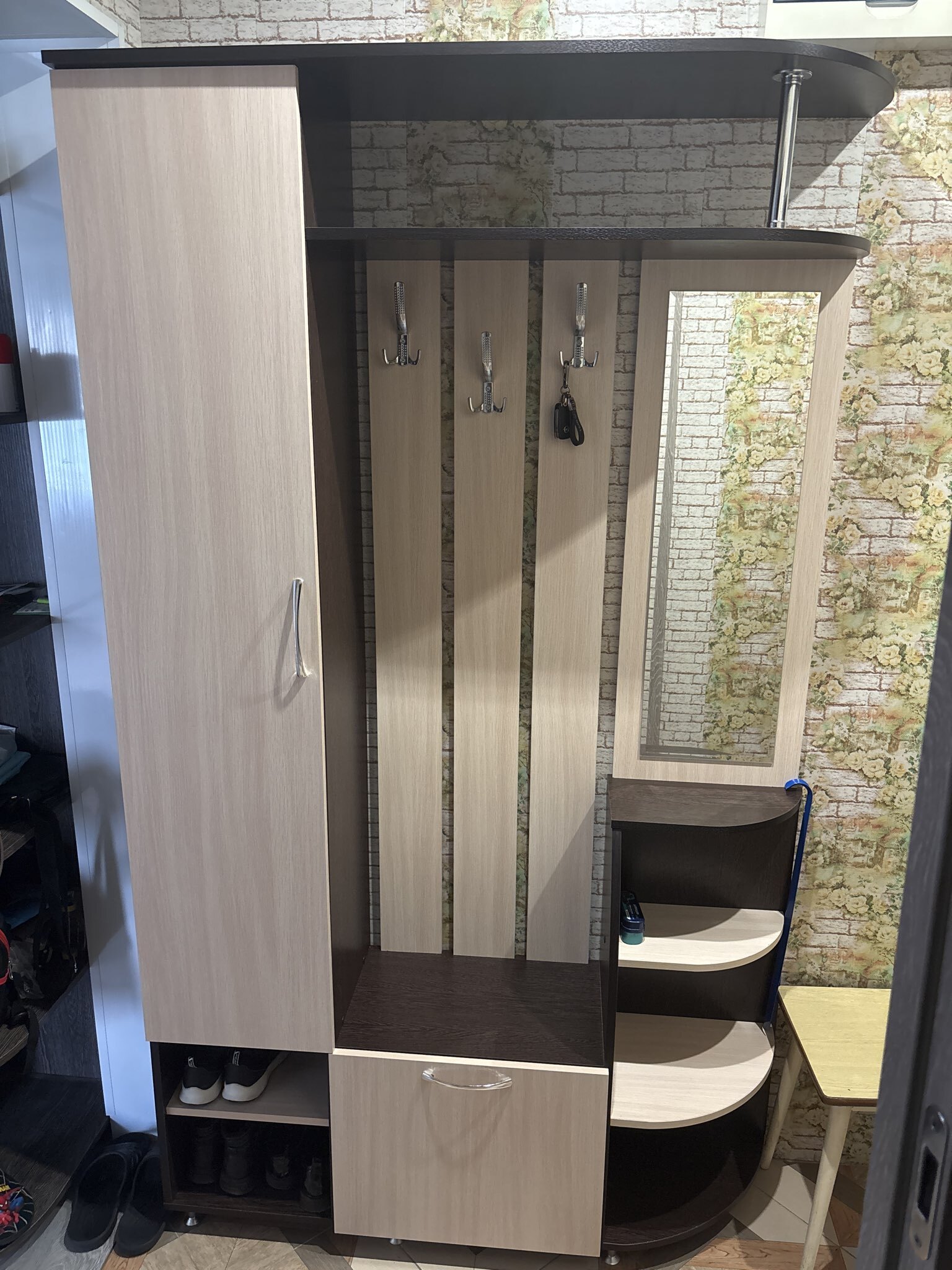 Фотография покупателя товара Прихожая «Ксения - 2», левая, 2050×1200×350 мм, цвет венге/дуб молочный - Фото 1