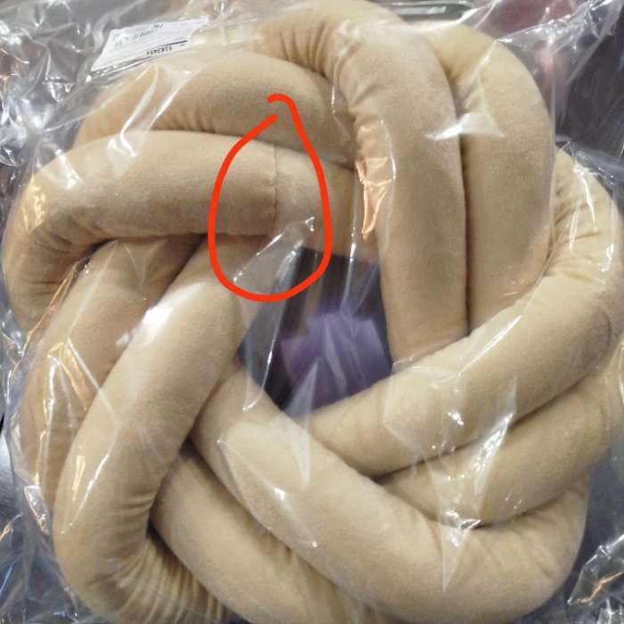 Фотография покупателя товара Подушка-узел «Этель», d=33 см, цвет тёмно-бежевый, велюр - Фото 11