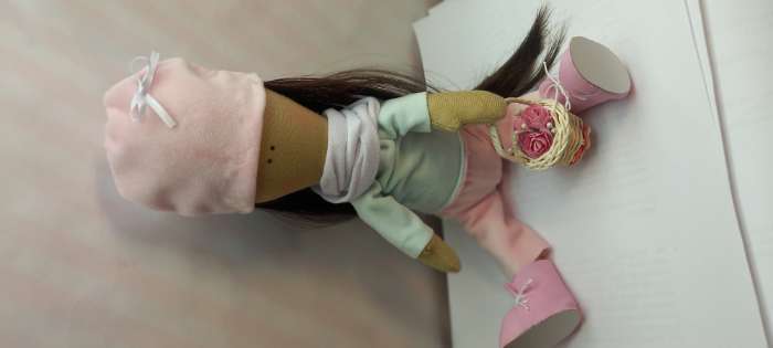 Фотография покупателя товара Набор для шитья. Интерьерная кукла «Линда», 30 см - Фото 4