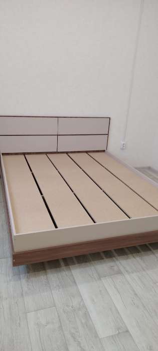 Фотография покупателя товара Кровать двуспальная парящая «Ника», спальное место 1600×2000 мм, цвет шимо тёмный/кашемир - Фото 1