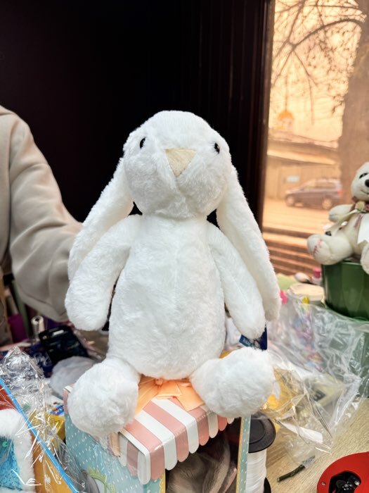 Фотография покупателя товара Мягкая игрушка «Заяц», 32 см, цвета МИКС - Фото 1