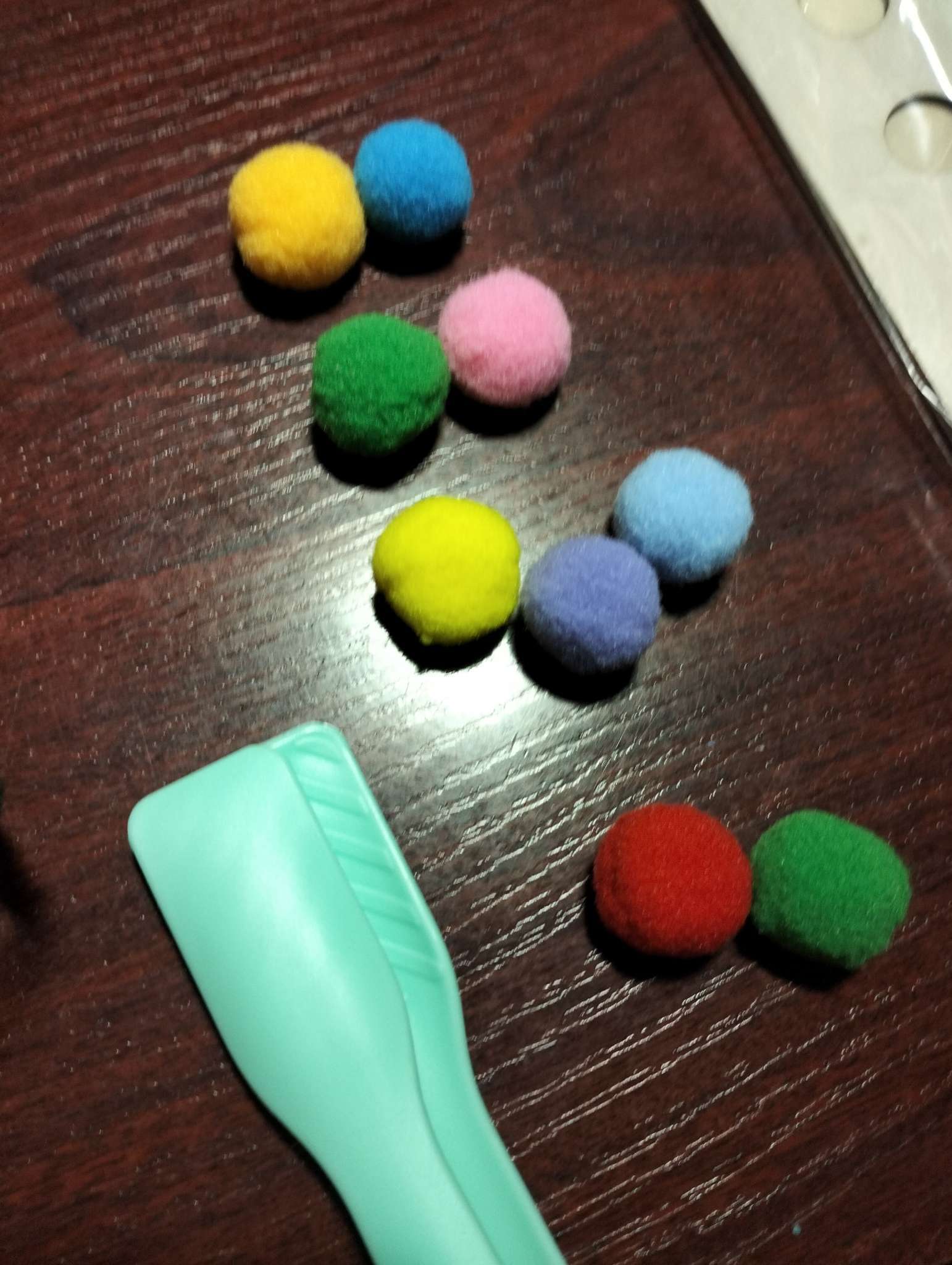 Фотография покупателя товара Развивающий набор «Счёт от 1 до 10», с бомбошками 9×21 см - Фото 1