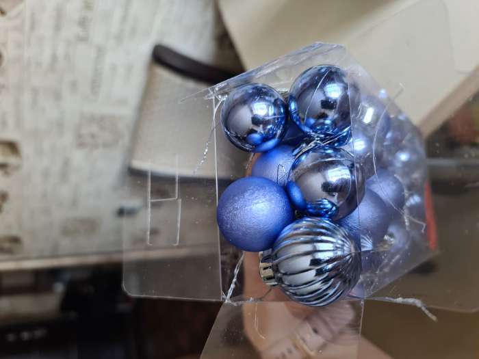 Фотография покупателя товара Ёлочные игрушки «Лагуна ассорти», шары новогодние, d=3 см, набор 36 шт., синий - Фото 2